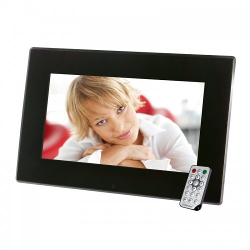 Intenso Mediastylist Digitaler Bilderrahmen (33,7 cm (14 Zoll) LCD-Display, Videofunktion, MP3-Funktion, Diashow, Fernbedienung) schwarz