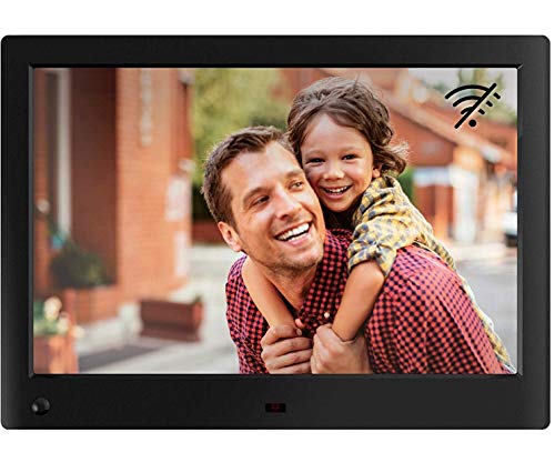 NIX Advance – 10 Zoll Widescreen Digitaler Bilderrahmen für Fotos und HD-Video (720p) mit Bewegungs-Sensor, für SD und USB, schwarz – X10H