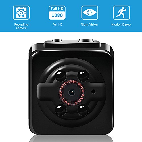 Vaxiuja Mini Cam Kamera 1080P Mini Kamera Full HD Tragbare Kleine Nanny Cam mit Nachtsichtgerät für Zuhause/Büro/Garten/Garage/Indoor/Outdoor Sicherheit Kamera