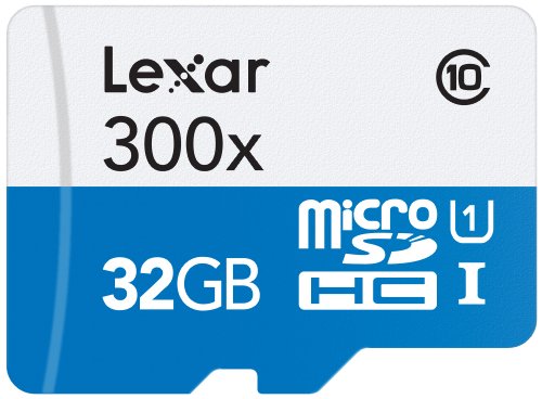 Lexar 32GB microSDHC UHS-I 300x Speed (45MB/s) High Speed Flash Speicherkarte mit SD Adapter – LSDMI32GBB1EU300A