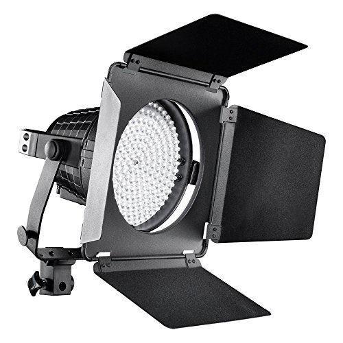 Walimex Pro LED Spotlight XL mit Abschirmklappen (Studioleuchte, Dimmbar, Daylight, 5600 Kelvin, Metallgehäuse)